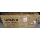 Vonyx mobile DJ stand, boxed and unopened. Not available for in-house P&P, contact Paul O'Hea at