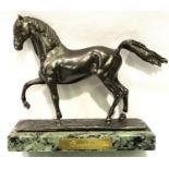 Bronze horse sculpture by George Osborne Bucephalus 67/2000, L: 23 cm. P&P Group 3 (£25+VAT for