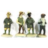 Four Robert Harrop Country Companion figures, largest H: 14 cm. No cracks, chips or visible