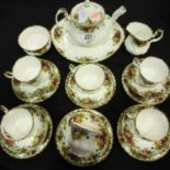 Royal Albert Old Country Roses 1961 backstamped tea service, no cracks, chips or visible restoration