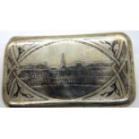 19th century Russian silver and niello snuff box, 100 x 60 mm, 114g. P&P Group 1 (£14+VAT for the