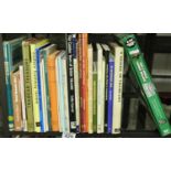 Shelf of books on trams and buses. Not available for in-house P&P, contact Paul O'Hea at Mailboxes