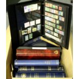 Mixed world stamp albums. Not available for in-house P&P, contact Paul O'Hea at Mailboxes on 01925