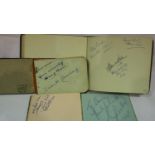 Autograph book circa 1949, signatures include Joseph Locke, Charlie Chester, Gordon Richards,