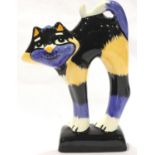 Lorna Bailey cat, Rafa, H: 14 cm. No cracks, chips or visible restoration. P&P Group 1 (£14+VAT