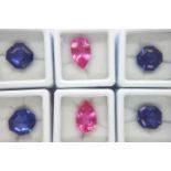 Six loose Sapphire with Gemological Institute Laboratory certificates. Largest 10.45cts. P&P Group 1