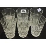 Set of six Waterford crystal tumblers. Not available for in-house P&P, contact Paul O'Hea at