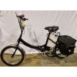 Unbranded 16 inch frame single speed throttled ran battery powered electric folding bike with