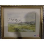 Watercolour of birds, signed H Delamere and a similar unsigned oil. Not available for in-house P&