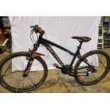 Btwin 340 18 inch frame 21 speed front suspension mountain bike. Not available for in-house P&P,