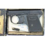 Webley Scott boxed 22 starting pistol. P&P Group 2 (£18+VAT for the first lot and £3+VAT for