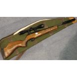 BSA Lightning GRT 22 air rifle with Nikko sterling scope and rifle bag. P&P Group 3 (£25+VAT for the