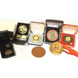 Collection of mixed boxed sporting medals and awards. P&P Group 1 (£14+VAT for the first lot and £