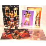 Boxing Interest: Henry Cooper pen signed publicity shot, John Conteh and further stills of Boxing