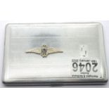 WWII RAF cigarette case. P&P Group 1 (£14+VAT for the first lot and £1+VAT for subsequent lots)