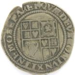 1604 silver hammered shilling of James I. P&P Group 1 (£14+VAT for the first lot and £1+VAT for