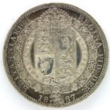 1887 half crown of Queen Victoria. P&P Group 1 (£14+VAT for the first lot and £1+VAT for