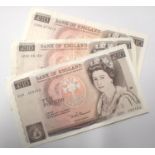 Three Somerset ten pound notes in used condition. P&P Group 1 (£14+VAT for the first lot and £1+