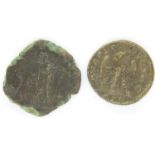 Roman bronze provincial AE3 and a further Roman bronze coin. P&P Group 1 (£14+VAT for the first