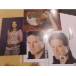 Colin Firth, two pen signed publicity shots and a further two of Shelley Conn (4). P&P Group 1 (£