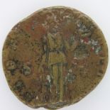 119 AD Roman bronze sestertius of Emperor Hadrian. P&P Group 1 (£14+VAT for the first lot and £1+VAT