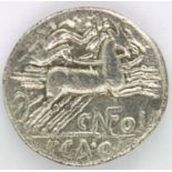 123 BC Roman Republic silver denarius, Roma/Cato. P&P Group 1 (£14+VAT for the first lot and £1+