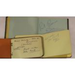 Autograph book circa 1950, signatures include Wilfred Pickles, Pat Phoenix, Russ Conway, Bernard