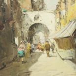 Flavio (Italian, 20th century); oil on canvas, Archway and Passage, 50 x 70 cm. Not available for