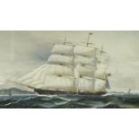 W Harold (19th century); oil on canvas, The Ship Margaret Galbraith, signed and inscribed, 75 x 50