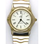 Ebel; a gents midsize Classic Wave Quartz wristwatch, steel cased and on a steel bracelet. Not