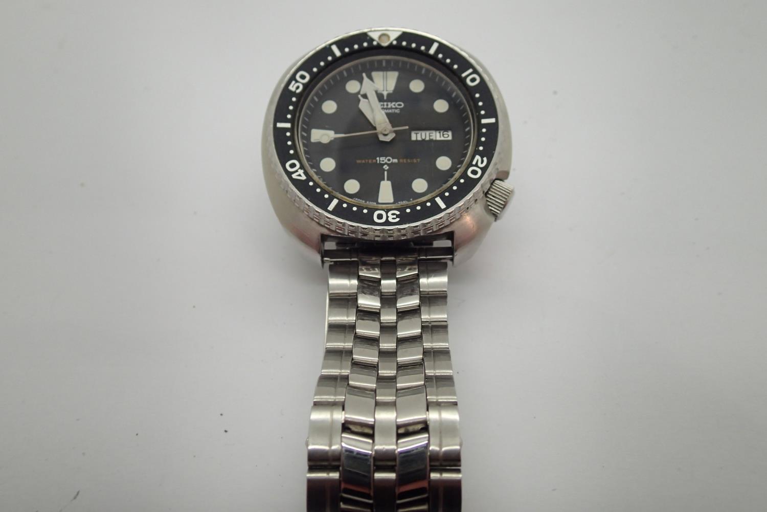 Seiko gents metal divers 150m stainless steal wristwatch on stainless steal strap. P&P Group 1 (£