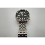 Seiko gents metal divers 150m stainless steal wristwatch on stainless steal strap. P&P Group 1 (£