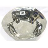 Georg Jensen Denmark; a large mirror finish stainless steel bowl, D: 27cm, light surface marks/