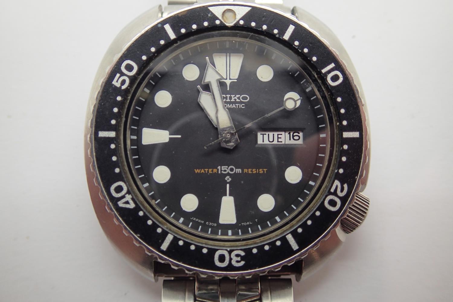 Seiko gents metal divers 150m stainless steal wristwatch on stainless steal strap. P&P Group 1 (£ - Image 3 of 3