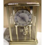 WM Widdop gilt presentation clock, H: 21 cm, not working at lotting up, does require attention.