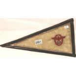 WWII German car pennant, L: 32 cm. P&P Group 1 (£14+VAT for the first lot and £1+VAT for