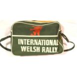 1970s International Welsh Rally shoulder bag. P&P Group 2 (£18+VAT for the first lot and £3+VAT