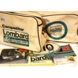 RAC 1974 and 1975 Lombard Rally shoulder bags (2), photographs, ephemera etc. P&P Group 3 (£25+VAT
