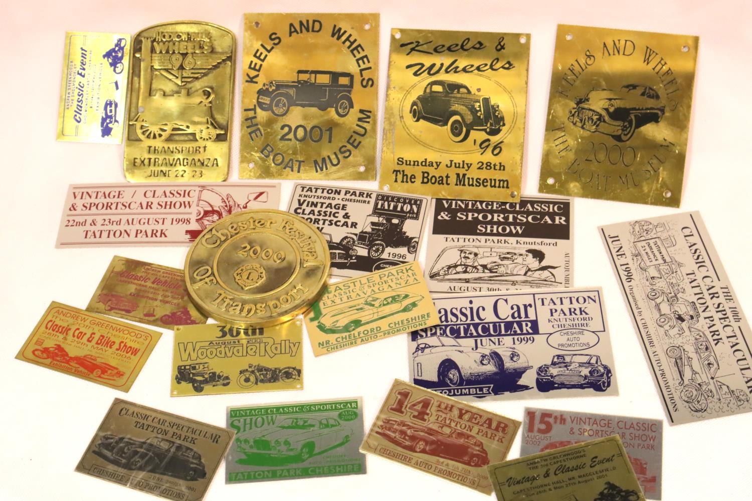 Twenty Classic Car show plaques, 1990-2000s. P&P Group 1 (£14+VAT for the first lot and £1+VAT for