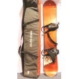 Tempest 161 snowboard in Dakine soft case. Not available for in-house P&P, contact Paul O'Hea at