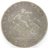 1820 Pistrucci design silver crown of George III, LX edge. P&P Group 1 (£14+VAT for the first lot