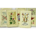 Set of ten WWI embroidered silk postcards. P&P Group 1 (£14+VAT for the first lot and £1+VAT for