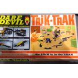Boxed Daredevil Trik Trak toy car race track. Not available for in-house P&P, contact Paul O'Hea