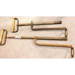 WWII British Home Front Civil Defence Incendiary bomb stirrup pumps. Not available for in-house P&P,