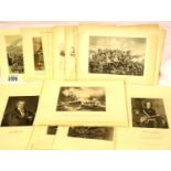 Collection of military etchings (38). P&P Group 1 (£14+VAT for the first lot and £1+VAT for