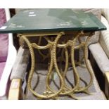 Nest of three tables with Cherub decoration. Not available for in-house P&P, contact Paul O'Hea at