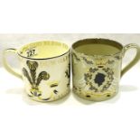Two Wedgwood commemorative mugs, each H: 10 cm, no cracks, chips or visible restoration. P&P Group 3