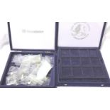 Two coin collectors boxes with a selection of coin envelopes etc. P&P Group 2 (£18+VAT for the first