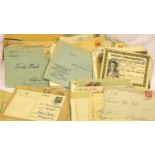A collection of WWII German documents to include hunting permit and Wehrpass postal items. P&P Group