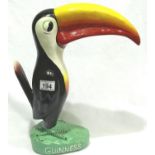 Large Guinness Toucan, H: 41 cm. Not available for in-house P&P, contact Paul O'Hea at Mailboxes